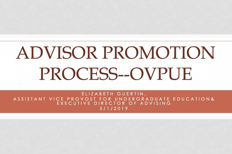 Advisor Promotion presentation