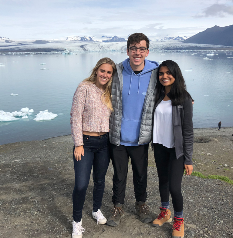 Bhumi Patel and friends at the Nyhaavn while studying in Denmark with HIEP in 2019